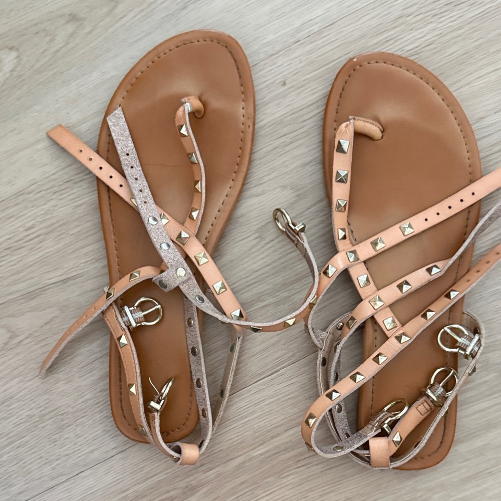 Studded Tan Sandals